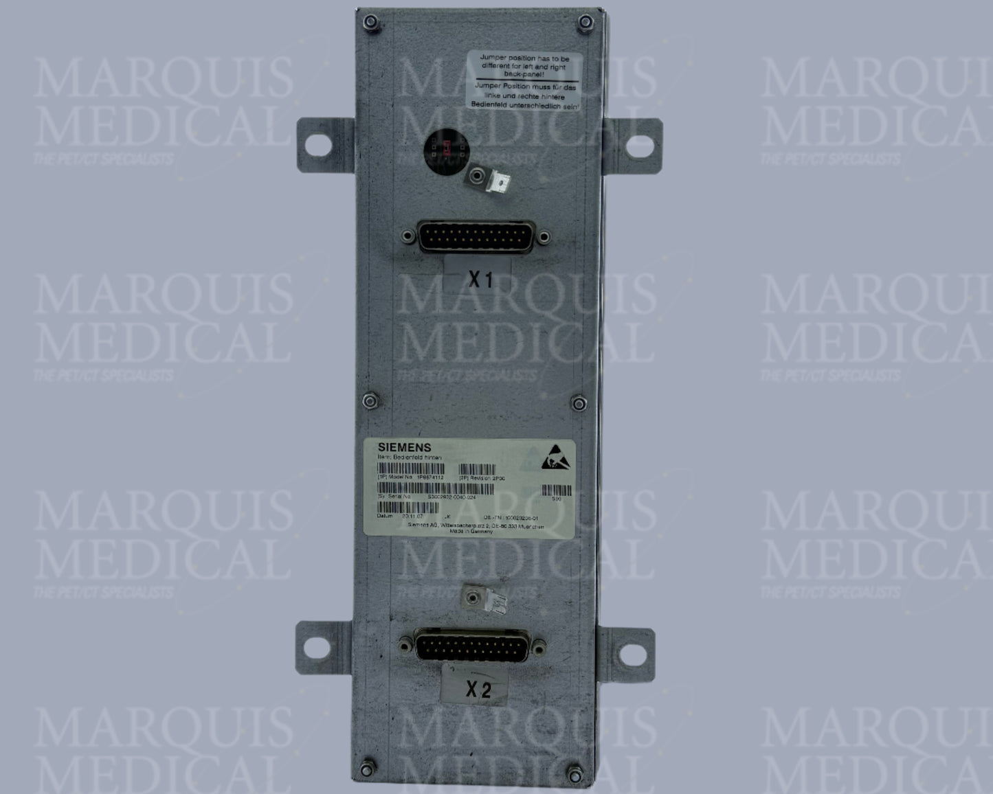 8874112 Siemens CT -Rear Control Panel Assembly