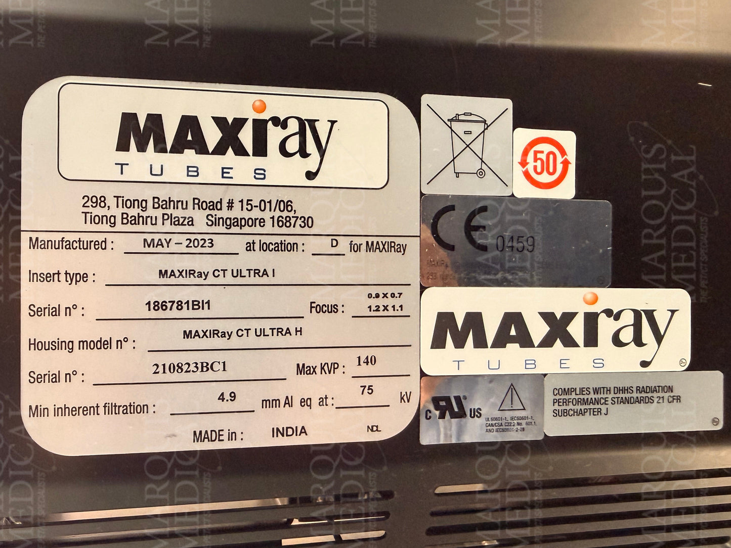 MAXIRay CT ULTRA- MX 200 CT-TUBE (ID: 51)